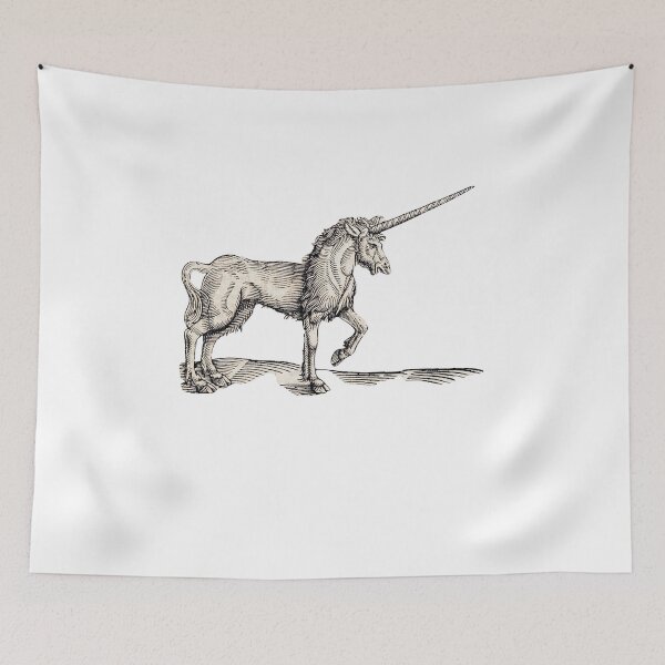 Item preview, woodcuts bestiary - unicorn designed and sold by MagicDoorknob.