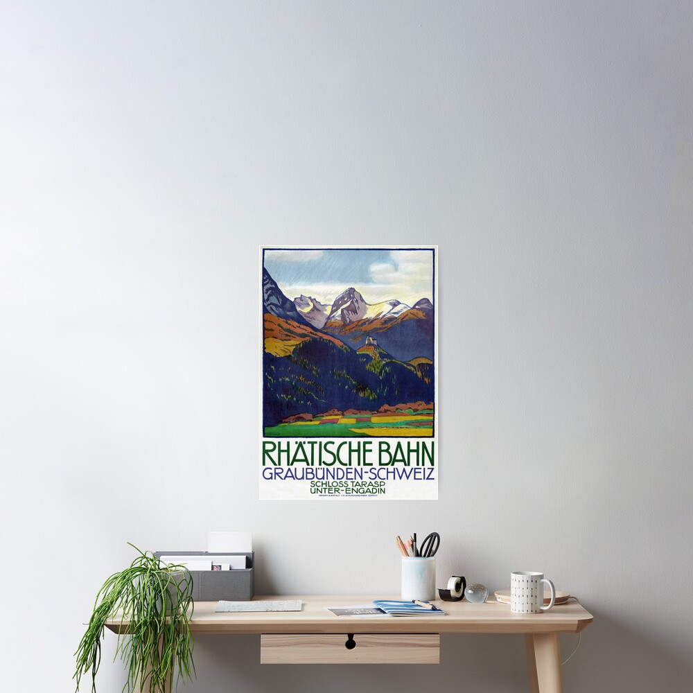 Switzerland Vintage Travel Poster 1914 Restored Poster