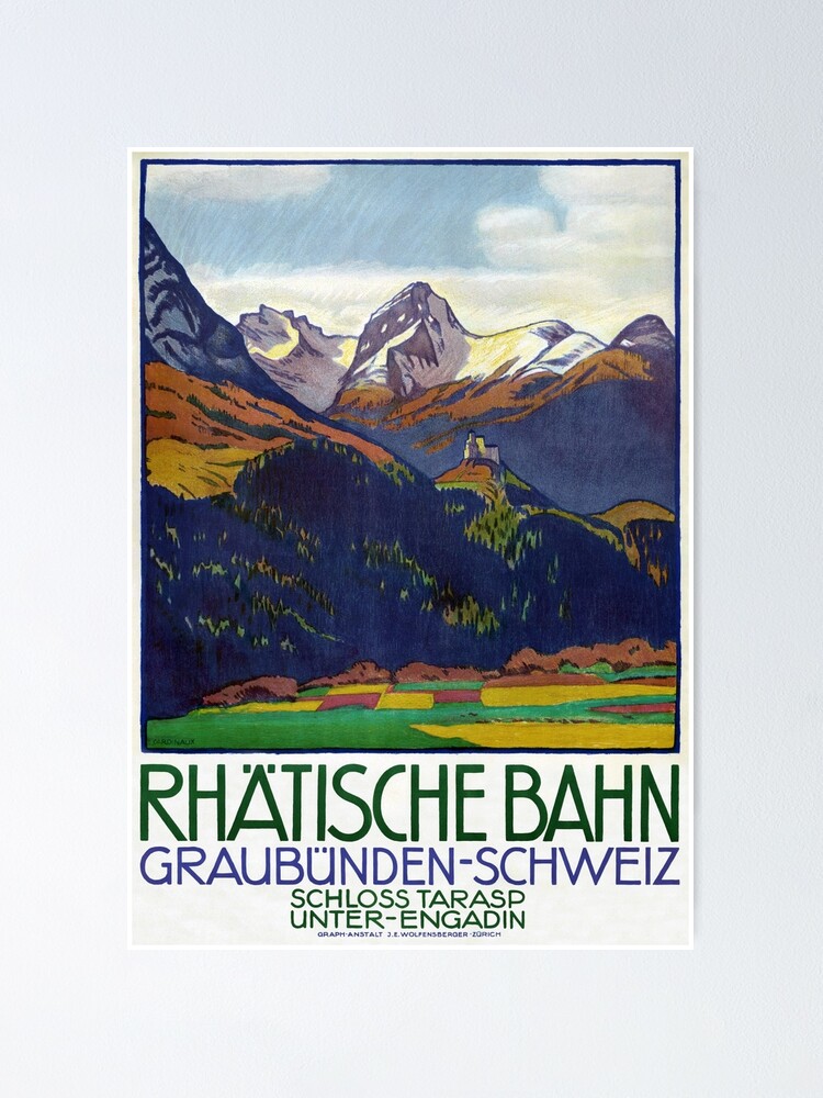 Alternate view of Switzerland Vintage Travel Poster 1914 Restored Poster