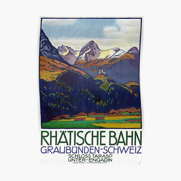 Switzerland Vintage Travel Poster 1914 Restored Poster