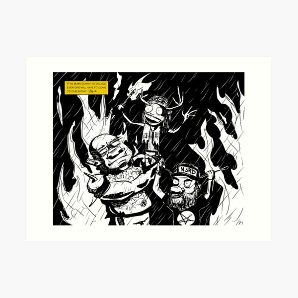 Burn Down the Town! Art Print