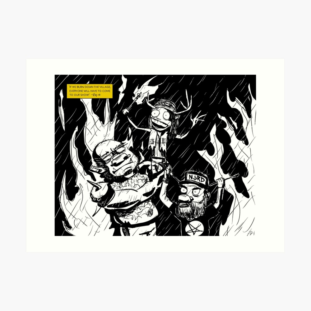 Burn Down the Town! Art Print