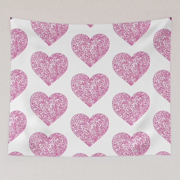 Item preview, geometric triangle heart - pink designed and sold by rebecca-n-art.