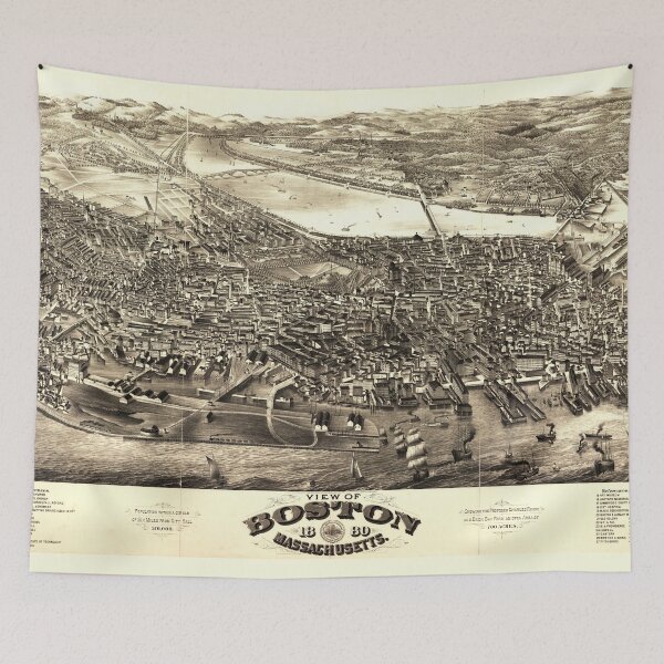 Item preview, View of Boston, Massachusetts (1880) designed and sold by allhistory.