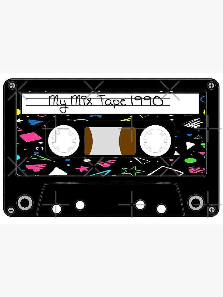 My Mix Tape 1990 Cassette Tape 1980s 80s Music Art Board Print for Sale by  litmusician