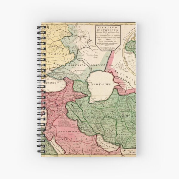 Map of the Middle East (1712) Spiral Notebook