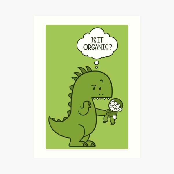 Organic Dinosaur Art Print