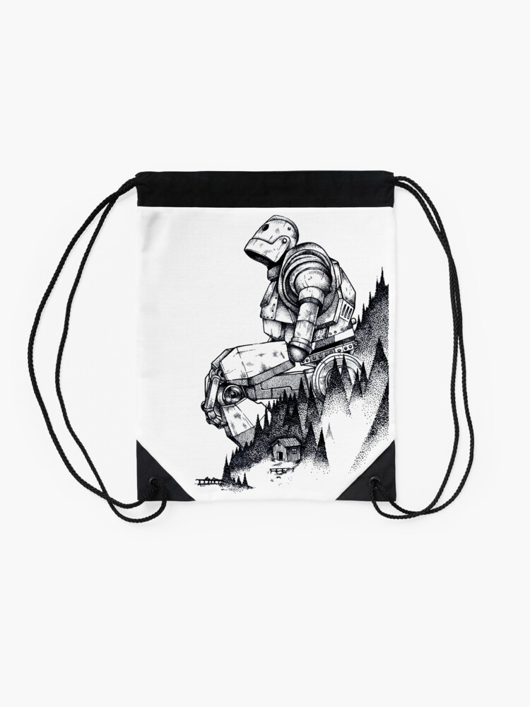 Alternate view of Iron Giant Drawstring Bag