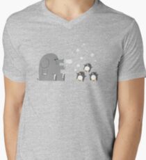 Elephants & Penguins love bubbles. Men's V-Neck T-Shirt