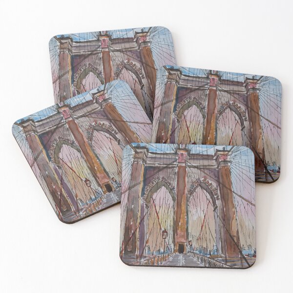 Item preview, Brooklyn Bridge New York City - Cityscape - Watercolor designed and sold by artshop77.