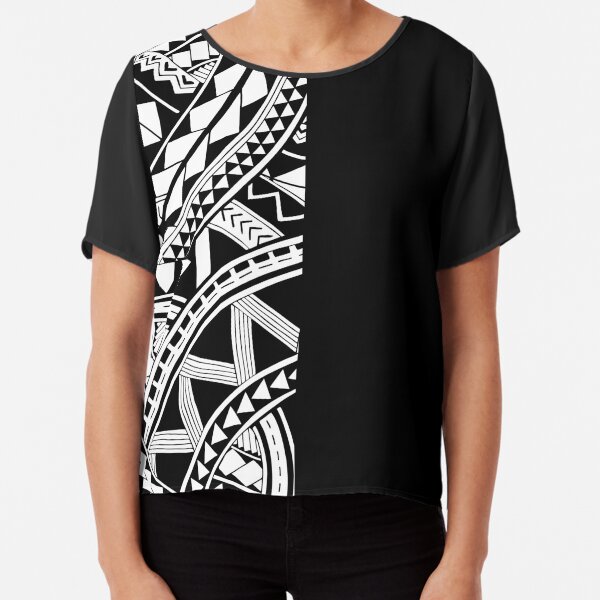 Polynesian Tattoo Other Half Black Design #2 Pocket T-Shirt – Anehana