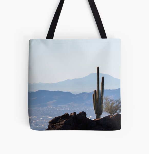 Camelback Cactus All Over Print Tote Bag