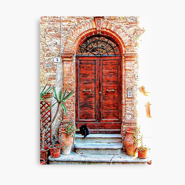 Panicale Cat in Doorway Canvas Print