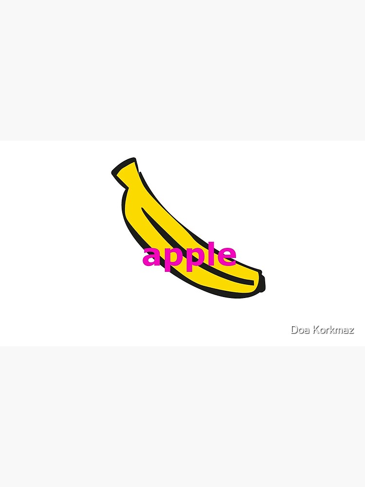 Banana With Apple Text Greeting Card By Doakorkmaz01 Redbubble - pink supreme roblox logo poster by doakorkmaz01 redbubble