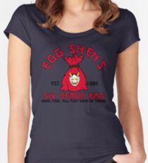 Camiseta entallada de cuello redondo Bolso de seis demonios de Egg Shen