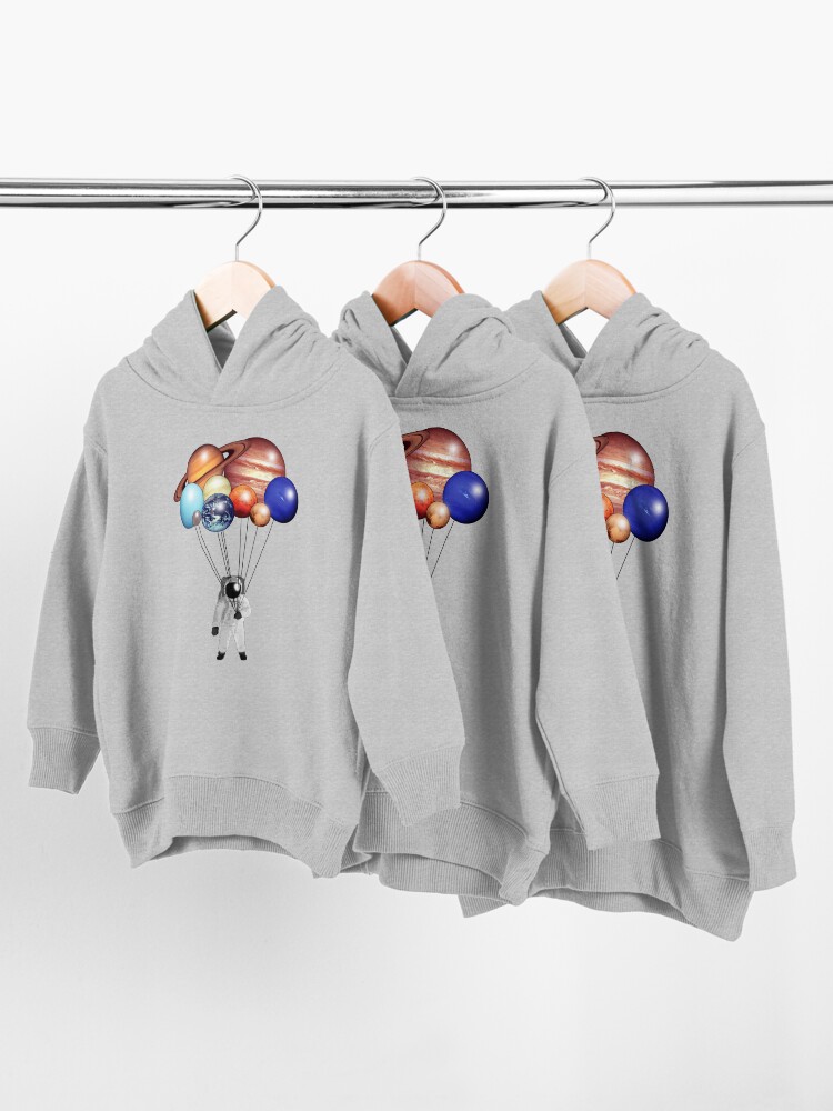 Alternate view of Astronaut Balloons Toddler Pullover Hoodie