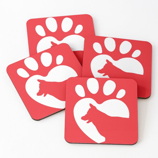 Item preview, Paw German Shepherd Red Love designed and sold by HelloFromAja.