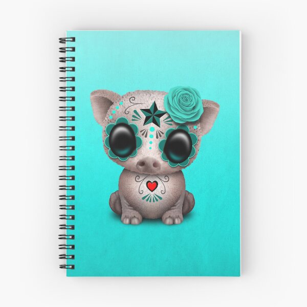 Item preview, Blue Day of the Dead Sugar Skull Baby Pig designed and sold by JeffBartels.