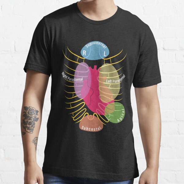 Echocardiography Cardiac Acoustic Windows Essential T-Shirt