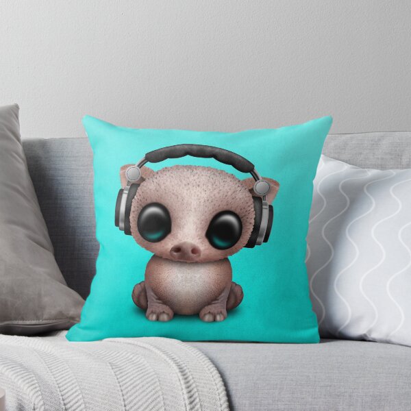 Aperçu de l'œuvre Deejay mignon bébé cochon portant des écouteurs créée et vendue par JeffBartels.