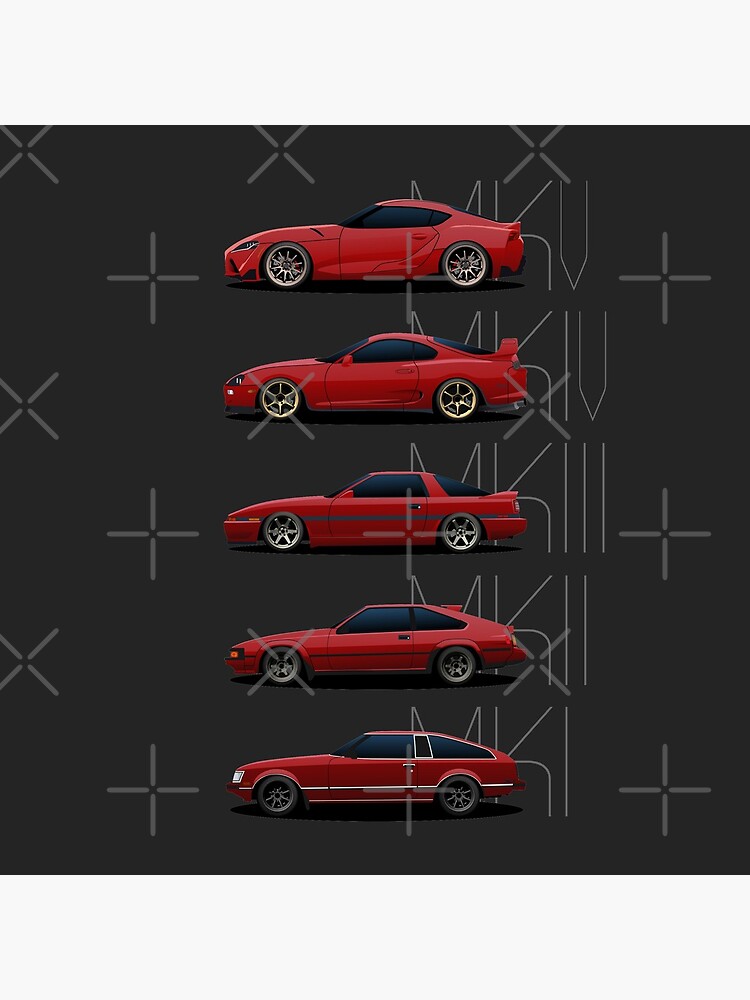Toyota Supra Generations by AutomotiveArt