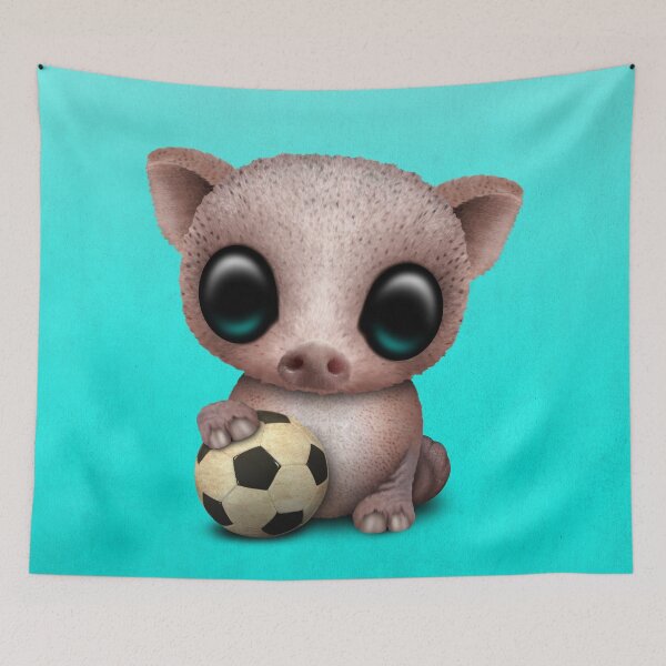 Item preview, Cute Baby Pig With Football Soccer Ball designed and sold by JeffBartels.