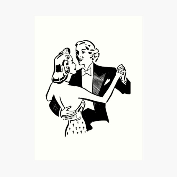 "May I have This Dance?" Retro Lesbian Couple Art Print