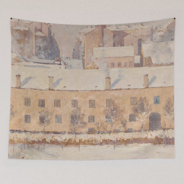 Item preview, A Winter Scene. Motif from Southern Stockholm - Axel Lindman designed and sold by OldMasters.