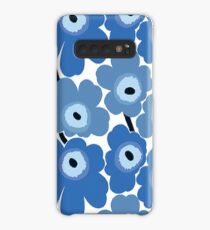 Marimekko Blue Floral Print Case/Skin for Samsung Galaxy