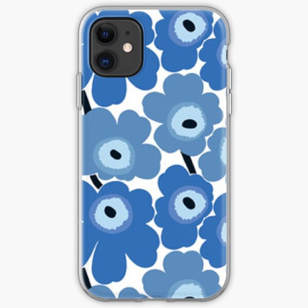 Marimekko Blue Floral Print iPhone Soft Case