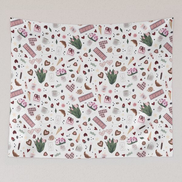 Item preview, Hand Drawn Valentine Pattern designed and sold by Chloes-drawings.
