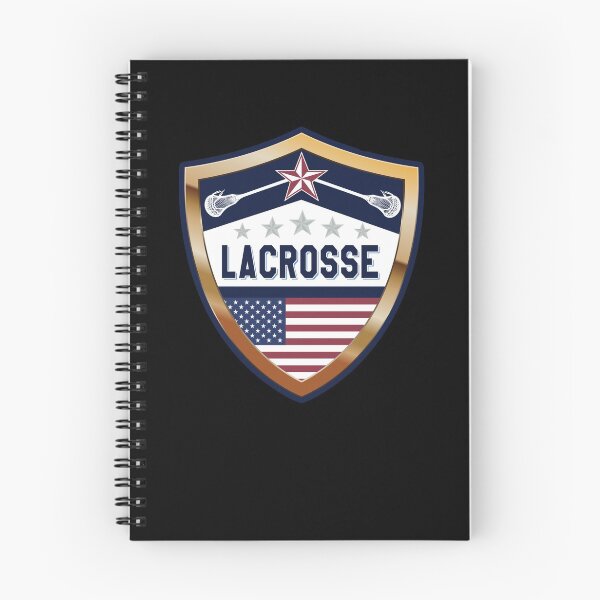 Item preview, Lacrosse T-Shirt with USA Flag Shield LAX Logo front shield designed and sold by fermo.