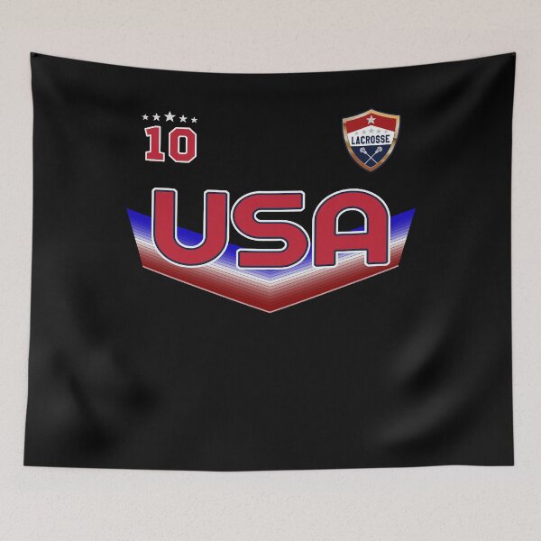 Item preview, USA American Lacrosse T-Shirt with No.10 and USA Logo designed and sold by fermo.