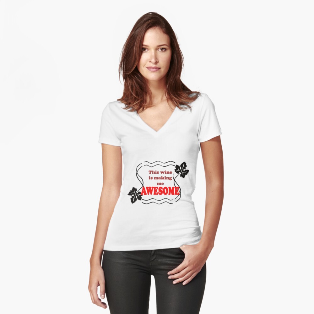 Item preview, Fitted V-Neck T-Shirt designed and sold by MagpieSprings.