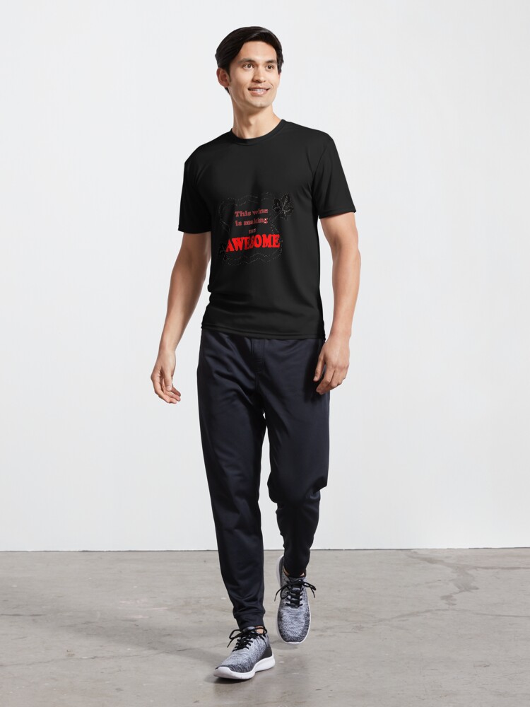 Thumbnail 5 of 7, Active T-Shirt, This wine is making me Awesome - Magpie Springs - Adelaide Hills Wine Region - Fleurieu Peninsula - South Australia designed and sold by MagpieSprings.