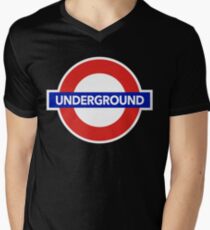LONDON UNDERGROUND Men's V-Neck T-Shirt