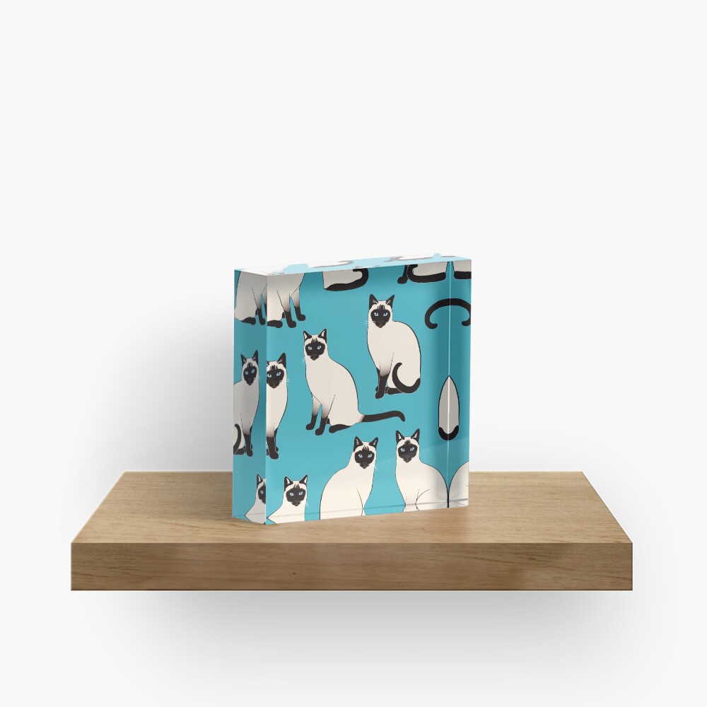 Siamese Cats - sparse pattern Acrylic Block