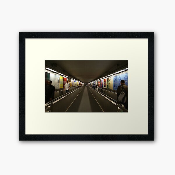 Brouckère - tunnel Framed Art Print