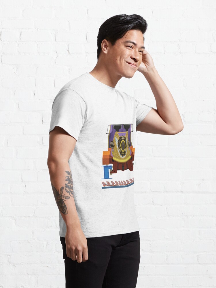 Alternate view of Twisted Colossus Coaster Car Design - Six Flags Magic Mountain Classic T-Shirt