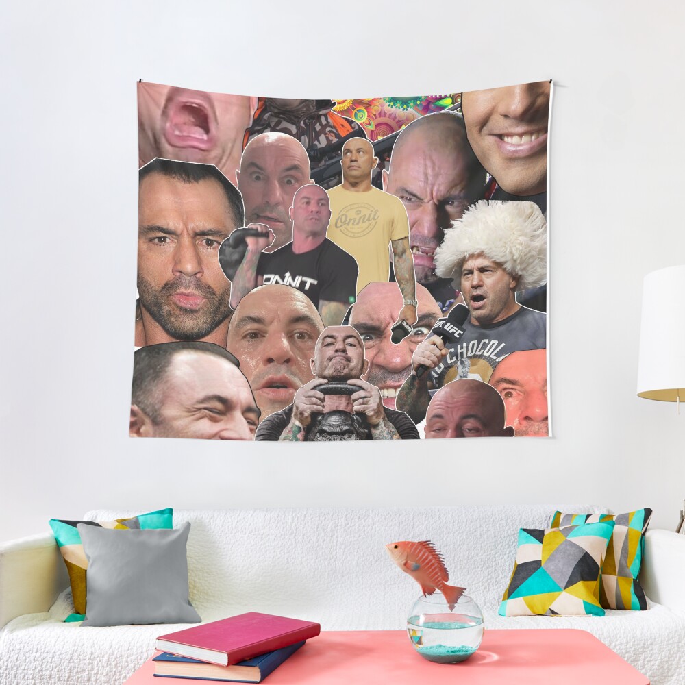 The Many Faces Of Joe Rogan Mask Tapestry By Meme Dreamer Redbubble
