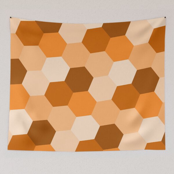 Item preview, Orange Hexagons designed and sold by LittleOddShop.