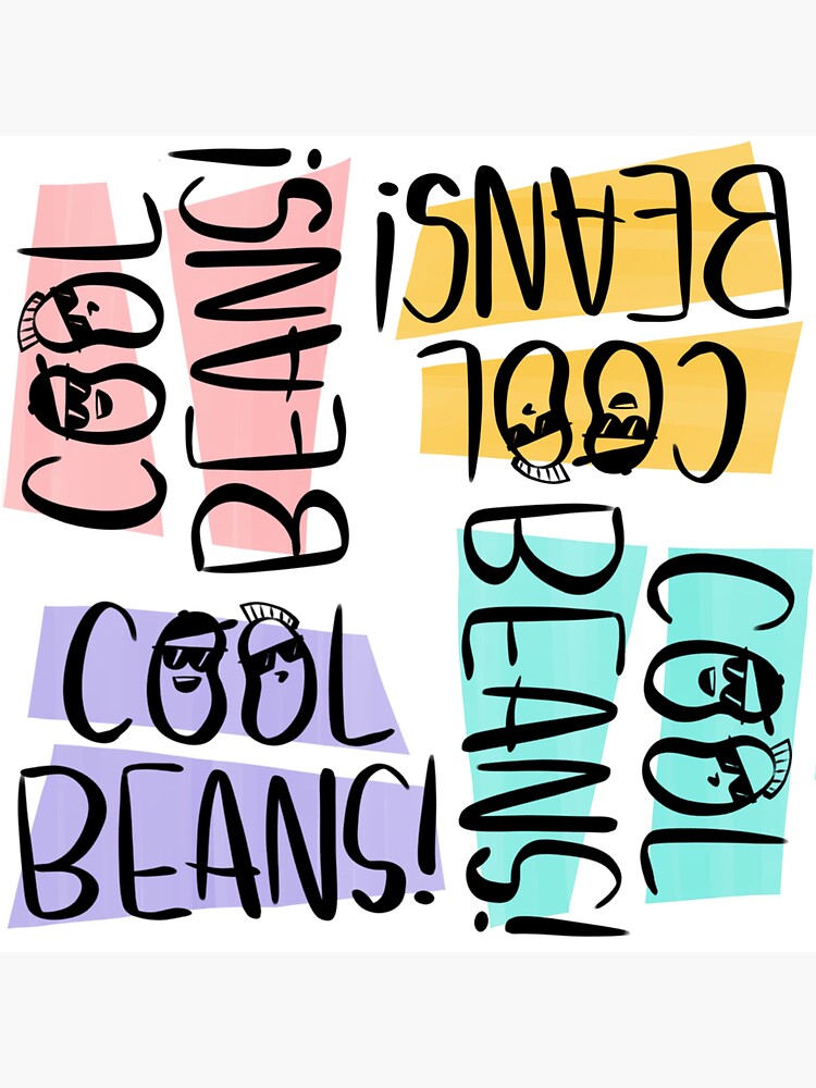 Thumbnail 3 of 3, Sticker, Cool Beans designed and sold by AR-GlitterFairy.