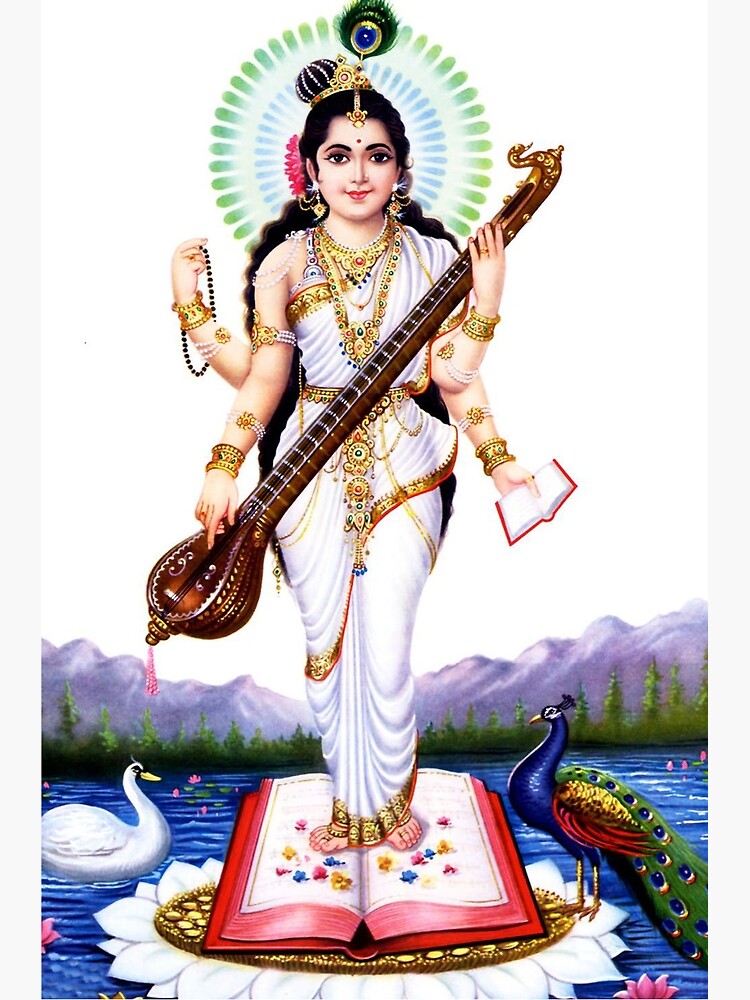 hindu-goddess-saraswati-canvas-print-for-sale-by-onodera-redbubble