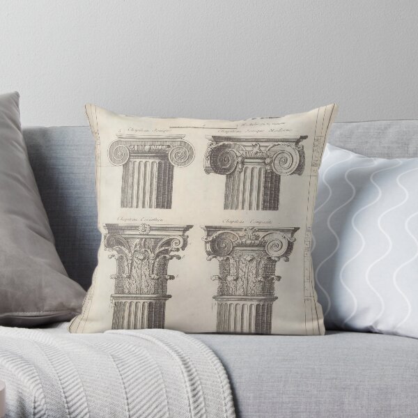 Ionic and Iconic Architecture Throw Pillow