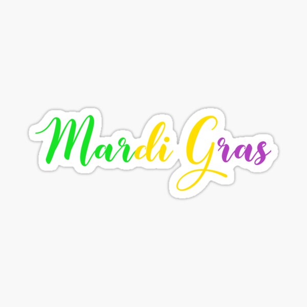 Mardi Gras Shirt Women - Mardi Gras Shirts - Fat Tuesday Shirt - Mardi Gras Beads - Mardi Gras Shirts For Woman Sticker