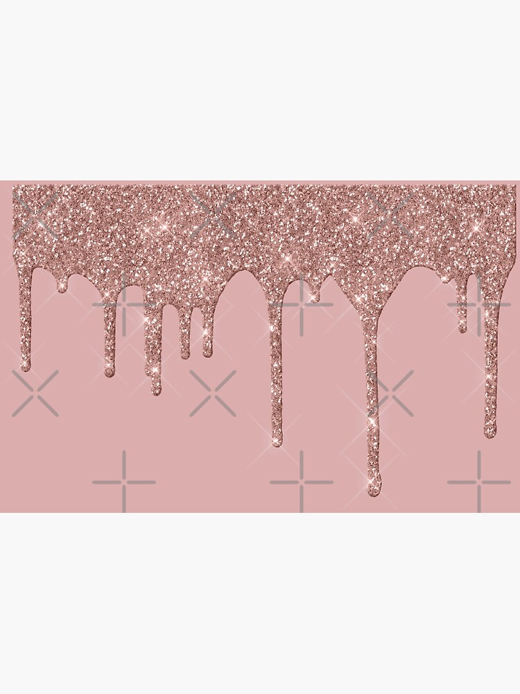 Rose Gold Trendy Sparkle Glitter Drips  Photographic Print for Sale by  ColorFlowArt