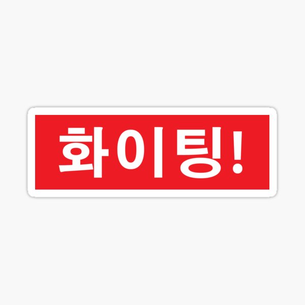 FIGHTING 화이팅 Sticker