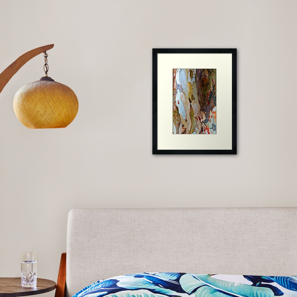 Leopard tree bark Framed Art Print