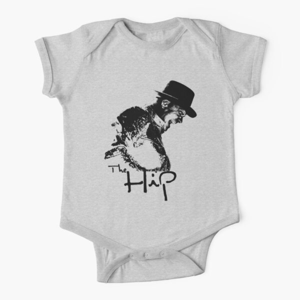 The Hip - Black Stencil Short Sleeve Baby One-Piece