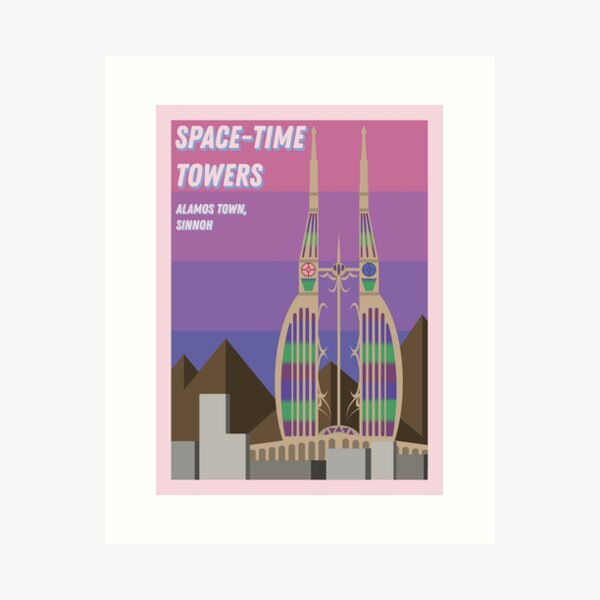 Space - Time Towers Poster Art Print